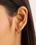 Load image into Gallery viewer, 0.16 TCW Marquise Lab Grown Diamond Drop Hoops Earrings
