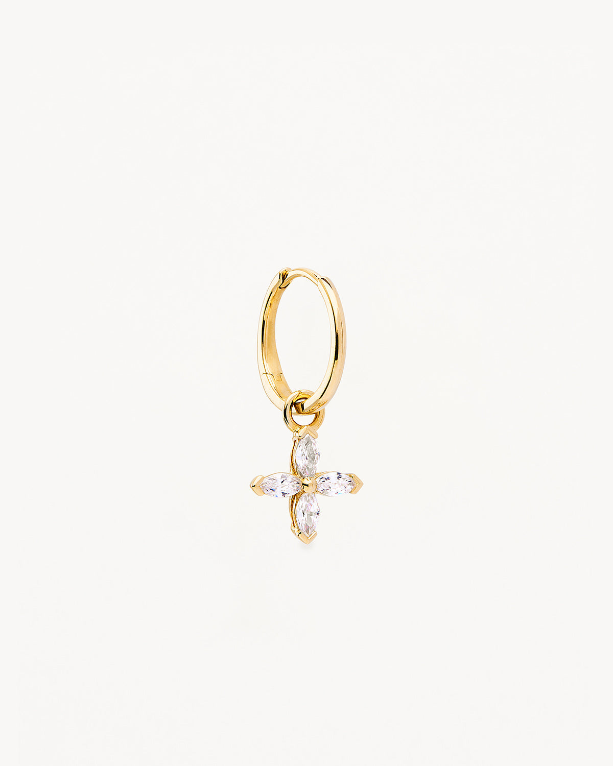 Radiant 0.24 TCW Marquise Lab-Grown Diamond Hoop Earring 1