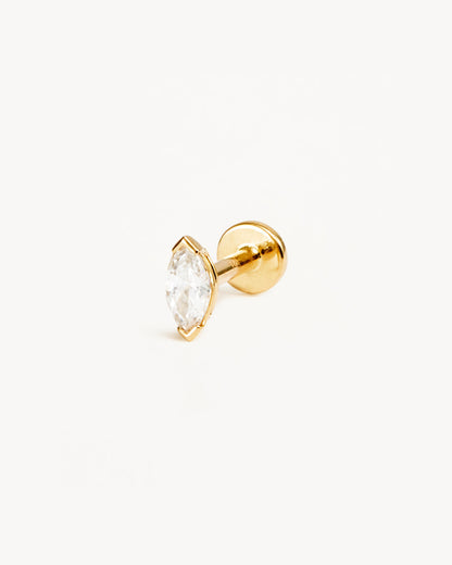 Elegant 0.11 TCW Marquise Lab-Grown Diamond Stud Earrings 1