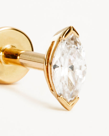Elegant 0.11 TCW Marquise Lab-Grown Diamond Stud Earrings 3