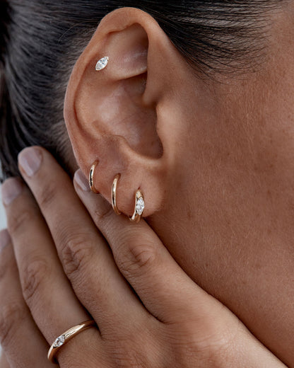 Elegant 0.11 TCW Marquise Lab-Grown Diamond Stud Earrings 4