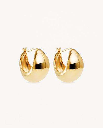 Bold Curved Large Hoop Earrings 1