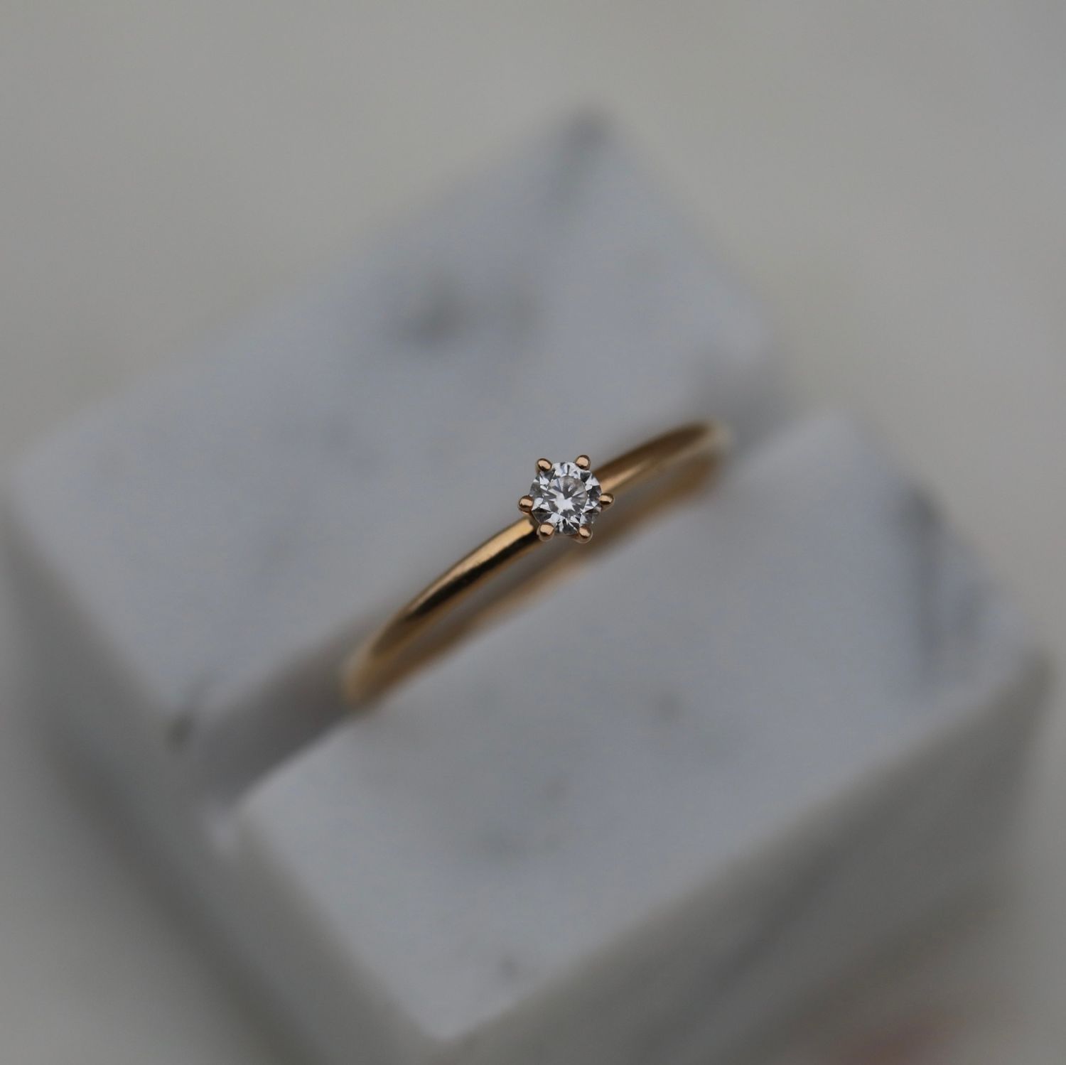 Eternal Elegance: 0.10 CT Round Lab-Grown Diamond Solitaire Ring