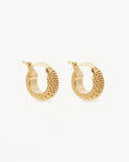 Load image into Gallery viewer, Golden Textured Hoop Earrings
