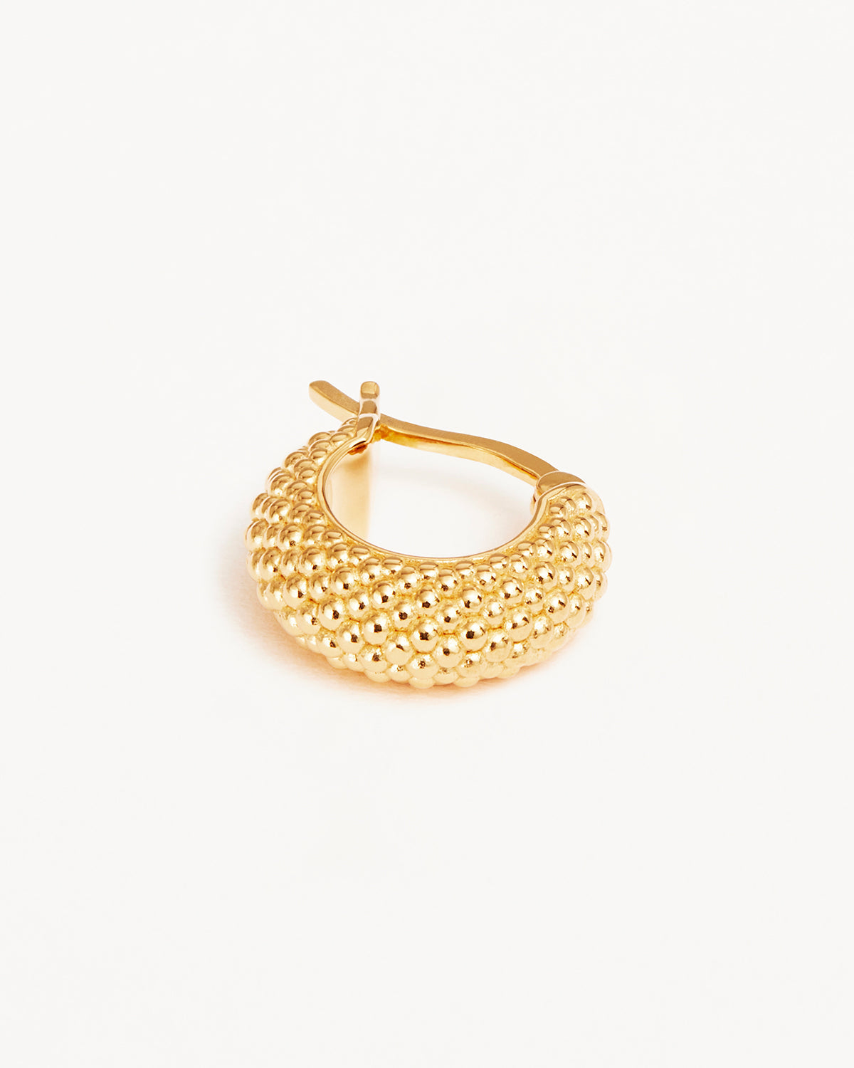 Golden Textured Hoop Earrings 3