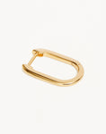 Load image into Gallery viewer, Lustrous Gold Oval Bar Hoops Earrings
