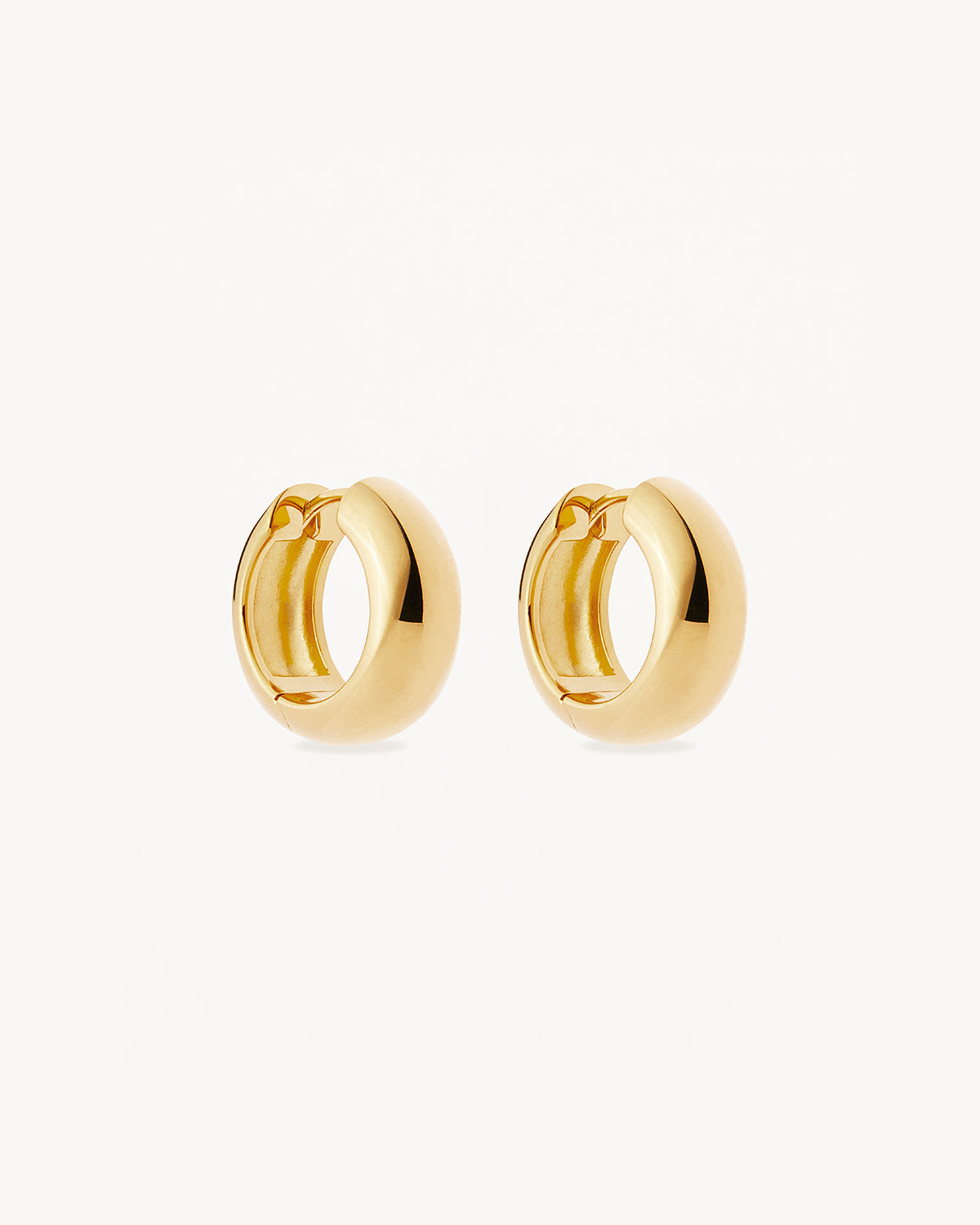 Bold Small Hoops Gold Earring 1