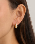 Load image into Gallery viewer, Radiant 0.05 TCW Lab Grown Diamond Gold Hoop Earrings
