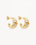 Load image into Gallery viewer, Stardust Round lab Grown Diamond Hoop Earrings
