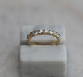 Load image into Gallery viewer, 1.10 TCW Round Lab-Grown Diamond Half Eternity Gold Band
