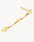 Load image into Gallery viewer, 0.16 TCW Round & Marquise Chain Lab-Grown Diamond Dangle Earring
