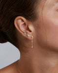 Load image into Gallery viewer, 0.16 TCW Round & Marquise Chain Lab-Grown Diamond Dangle Earring
