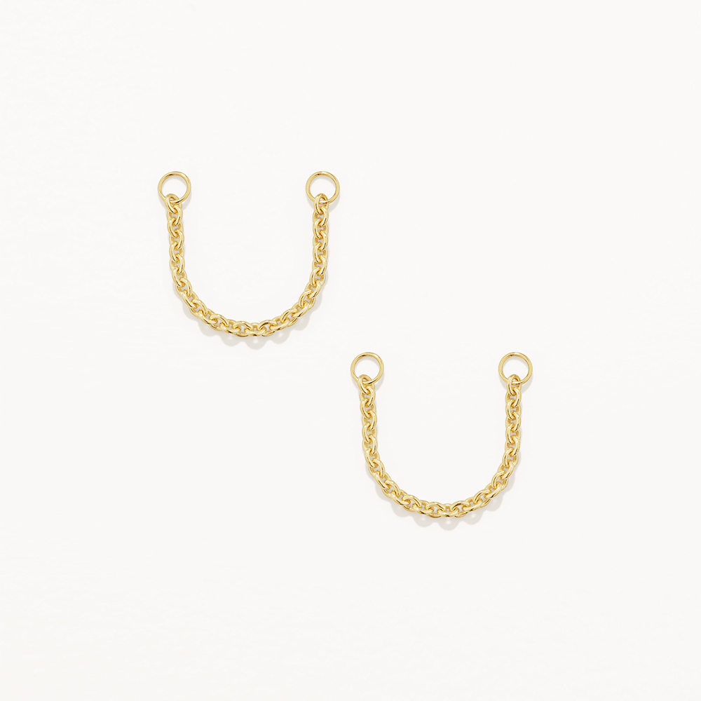 Elegant Gold Earring Connector Chain