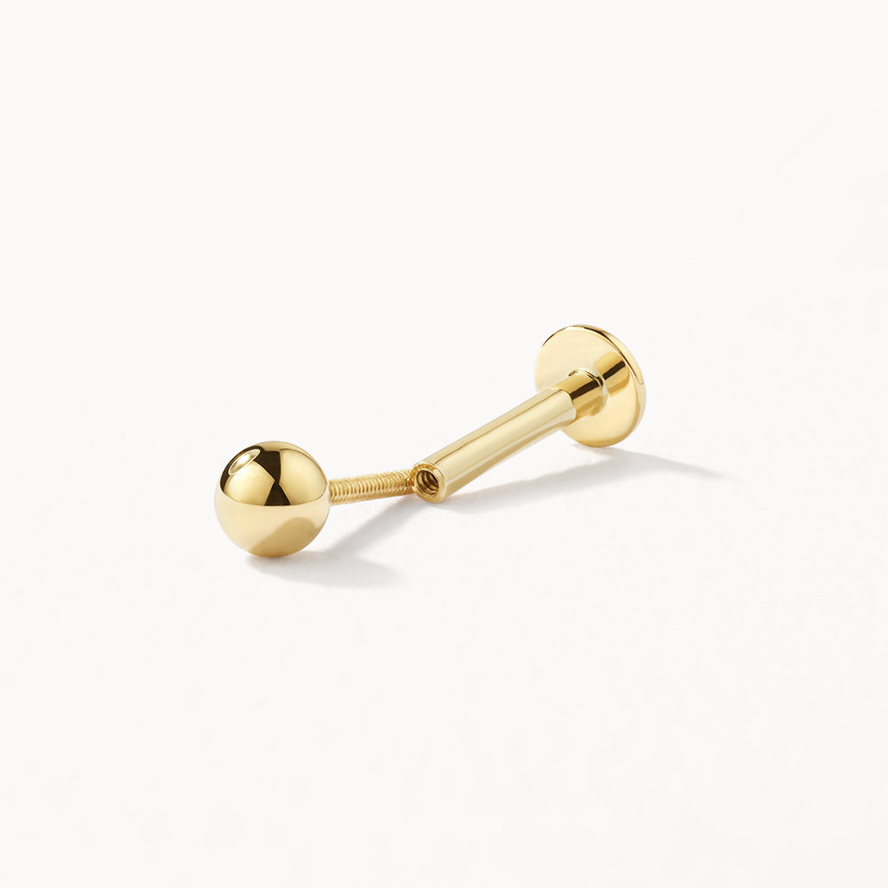 Golden Sphere Stud Earringsq