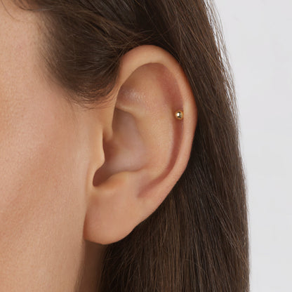 Golden Sphere Stud Earringsq 5