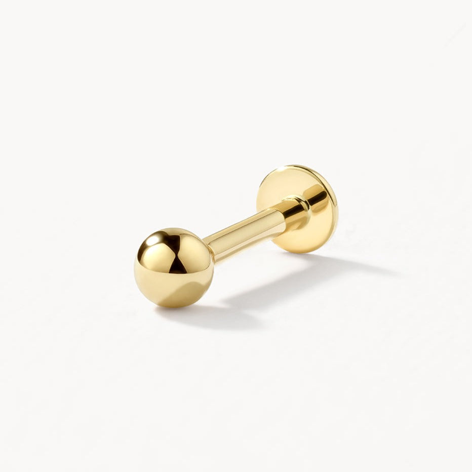 Golden Sphere Stud Earringsq