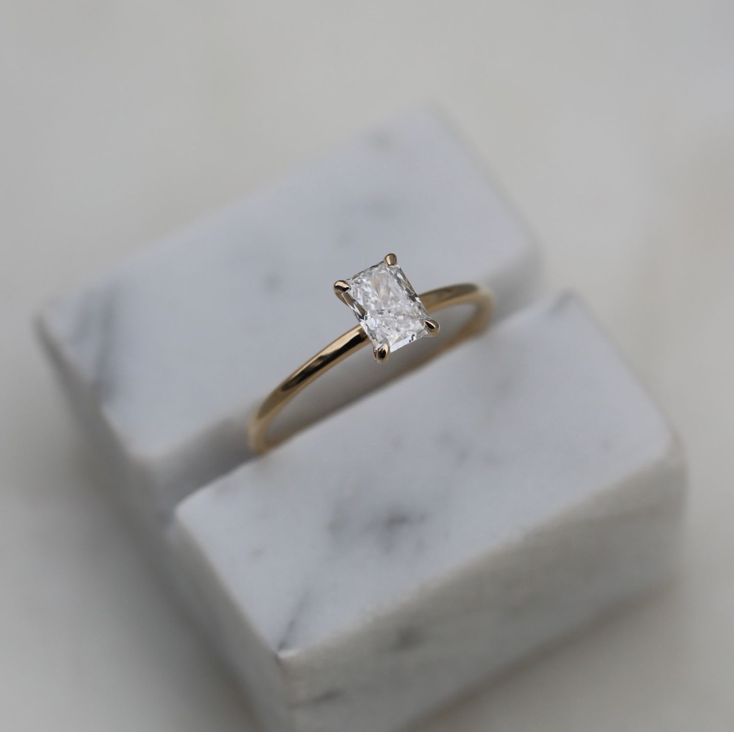 Radiant Elegance: 0.71 CT Lab-Grown Diamond Solitaire Engagement Ring