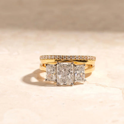 Curved- 0.25 CT Marquise Lab Grown Diamond Wedding Band