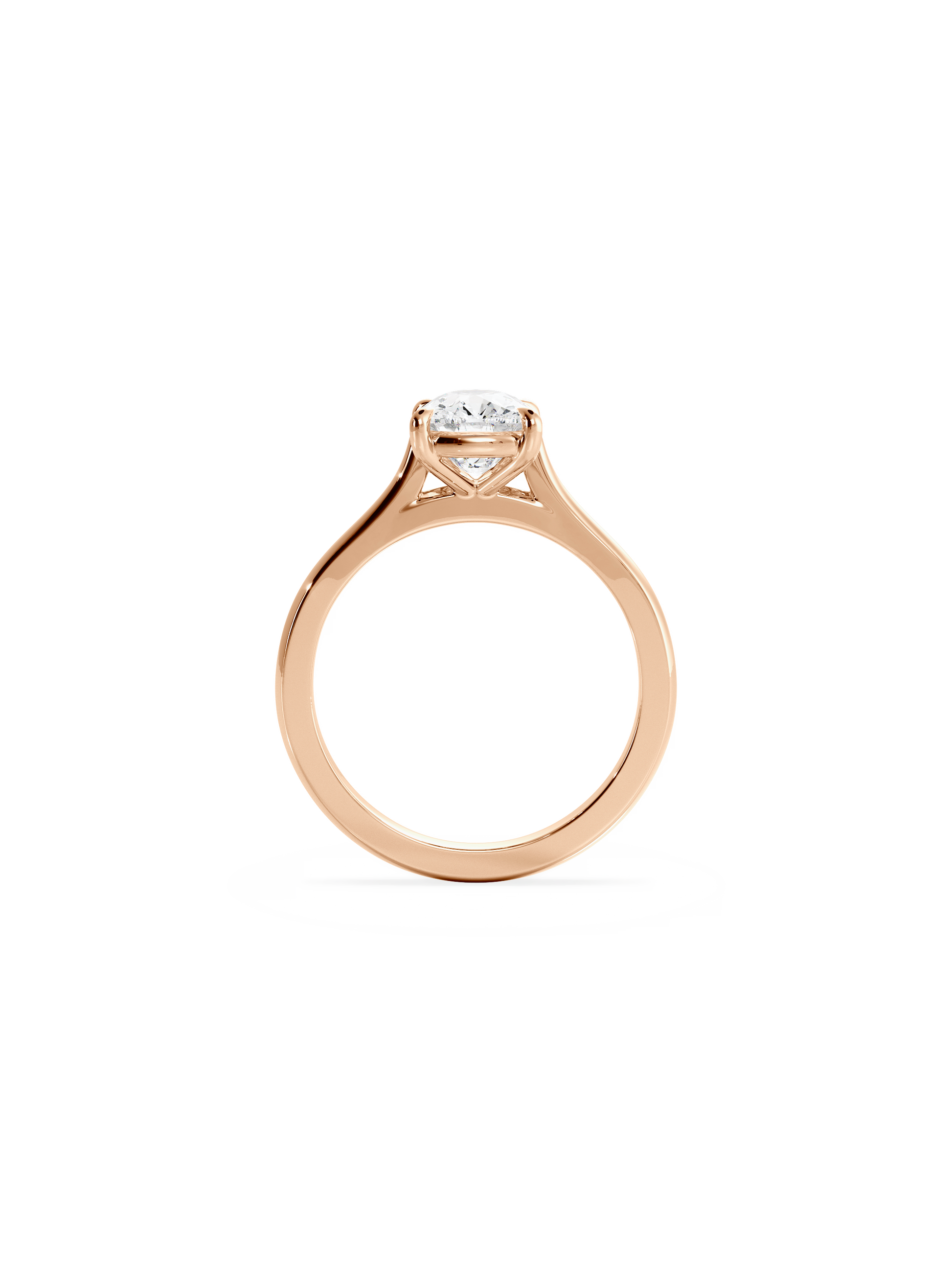Solitaire-Oval Lab Grown Diamond Engagement Ring