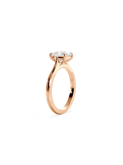 Solitaire-Oval Lab Grown Diamond Engagement Ring