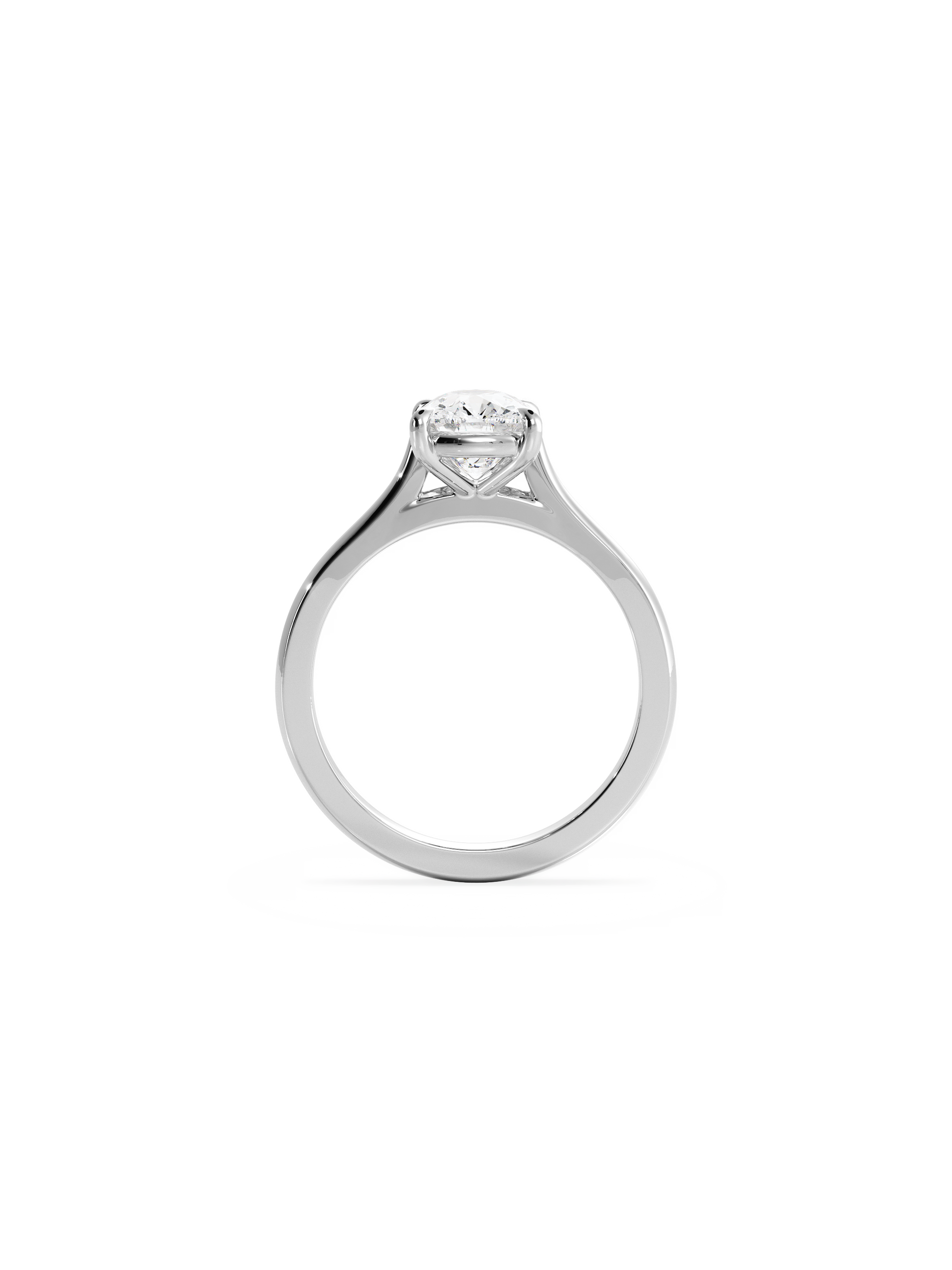 Solitaire-Oval Lab Grown Diamond Engagement Ring