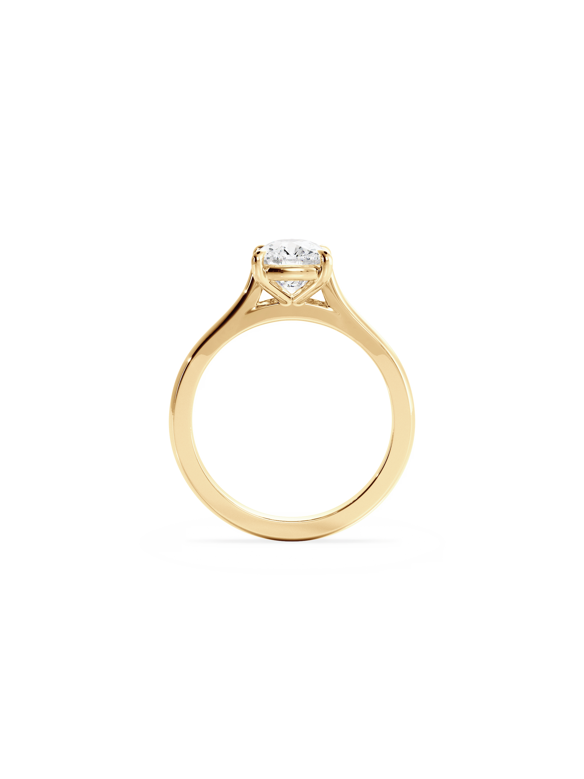 Solitaire-Oval Lab Grown Diamond Engagement Ring