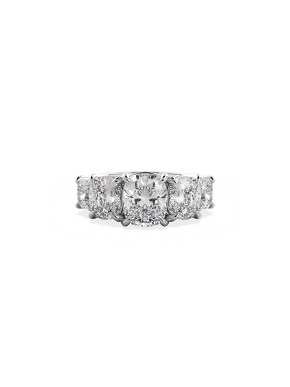 Five Stone-Cushion Lab Grown Diamond Engagement Ring