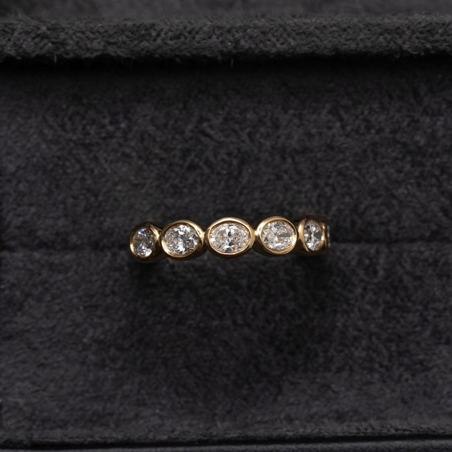 Curved- 0.25 CT Marquise Lab Grown Diamond Wedding Band