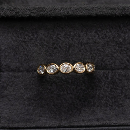 Curved- 0.25 CT Marquise Lab Grown Diamond Wedding Band