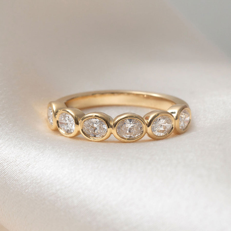 Curved- 0.25 CT Marquise Lab Grown Diamond Wedding Band