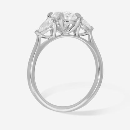 Three Stone-1.5 CT Oval Lab Grown Diamond Engagement Ring