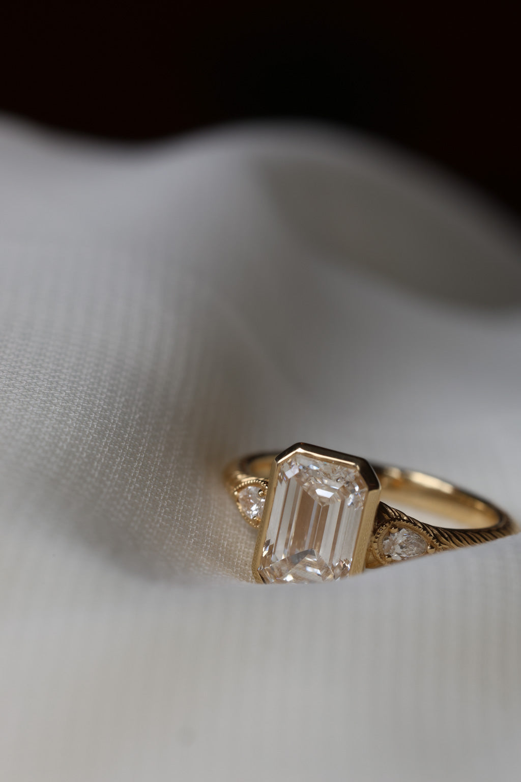 Solitaire Cathedral- 1.8 CT Cushion Lab Grown Diamond Wedding Band