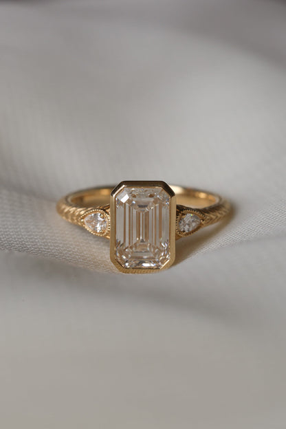 Solitaire Cathedral- 1.8 CT Cushion Lab Grown Diamond Wedding Band