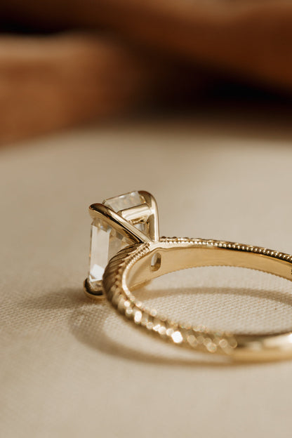 Solitaire Cathedral- 1.8 CT Cushion Lab Grown Diamond Wedding Band