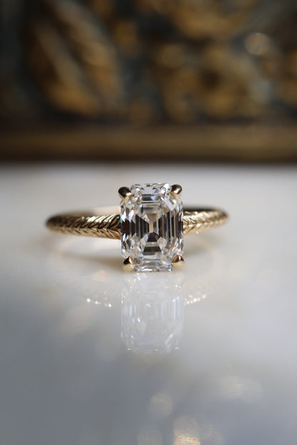 Solitaire Cathedral- 1.8 CT Cushion Lab Grown Diamond Wedding Band