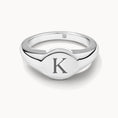 Load image into Gallery viewer, Personalized Initial Engravable Circle Signet Wedding Band
