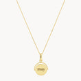 Load image into Gallery viewer, Personalized Gold Circle Pendant Necklace
