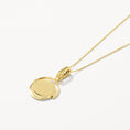 Load image into Gallery viewer, Personalized Gold Circle Pendant Necklace
