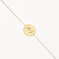 Load image into Gallery viewer, Personalized Gold Round Charm Bracelet
