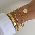 Load image into Gallery viewer, Personalized Gold Round Charm Bracelet
