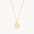 Load image into Gallery viewer, Personalized Gold Disc Pendant Necklace
