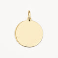 Load image into Gallery viewer, Personalized Gold Disc Pendant Necklace
