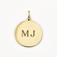 Load image into Gallery viewer, Personalized Gold Disc Pendant Necklace
