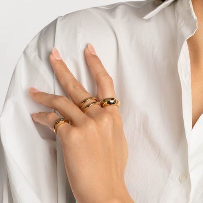Personalized Hexagon Signet Wedding Band in Gold 11