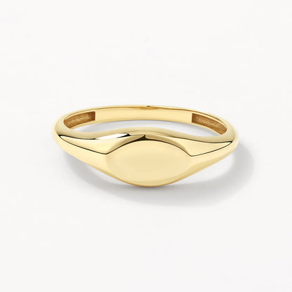 Customized Monogram Oval Signet Wedding Ring 3