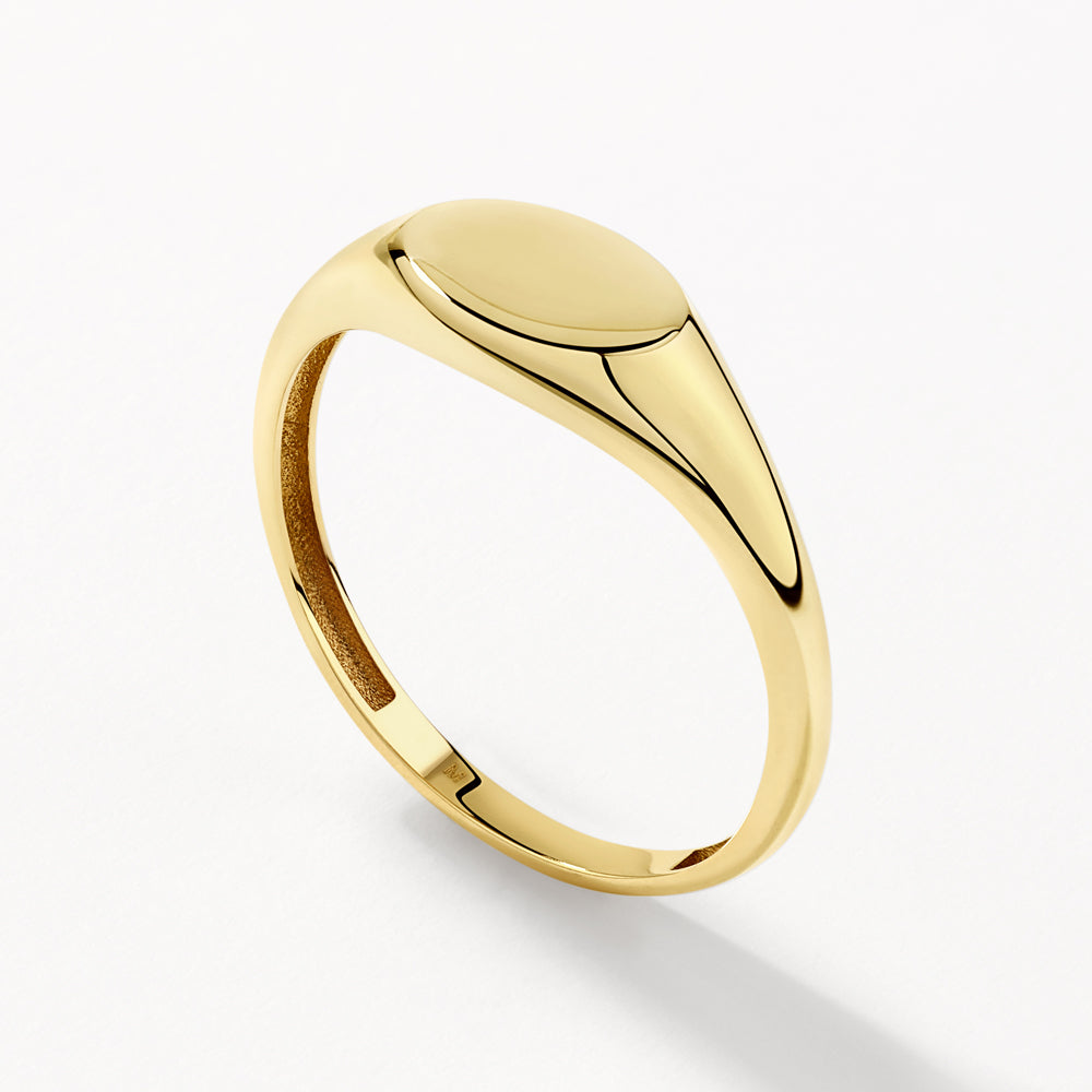 Customized Monogram Oval Signet Wedding Ring 6