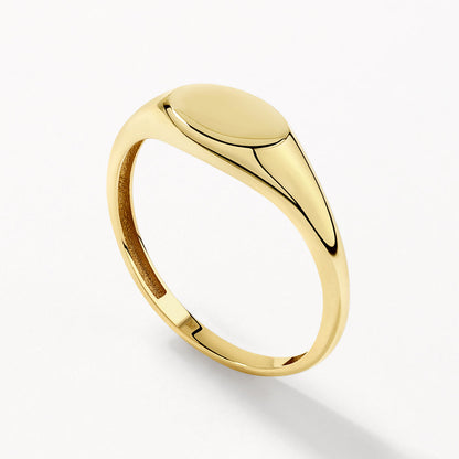 Customized Monogram Oval Signet Wedding Ring 6