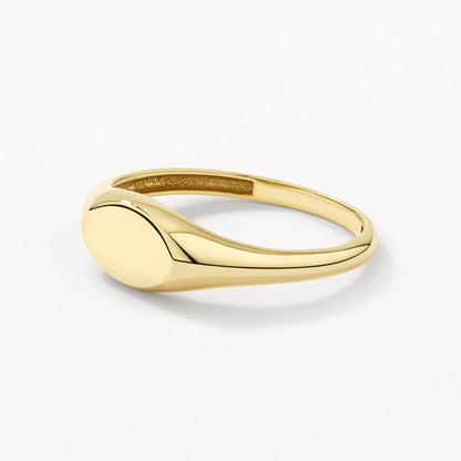 Customized Monogram Oval Signet Wedding Ring 4