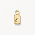 Load image into Gallery viewer, Personalized Gold Rectangle Charm Pendant Earrings
