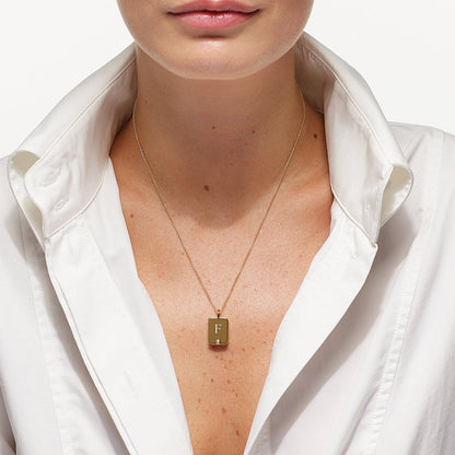 Round Lab Grown Diamond Engravable Flip Locket Necklace - 0.01 TCW 7